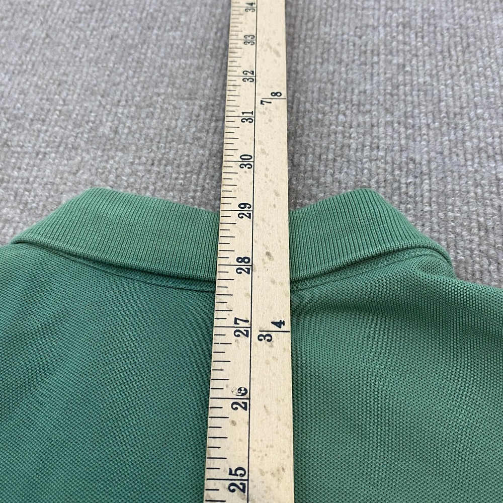 Lacoste Polo Shirt Mens Large Green Regular Fit Cotton Short Sleeve Croc Logo - Picture 9 of 10